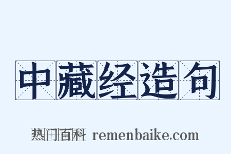 中藏经造句是什么意思的图片